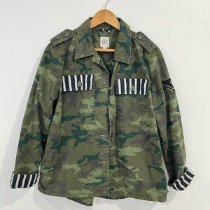 Gap Womens Camo Utility Jacket Camo Size M Stripe